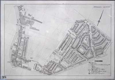 853539 Plattegrond van een deel van de stad Utrecht (het gebied tussen de Vecht/ Adriaen Beijerkade/ Willem Arntzkade ...